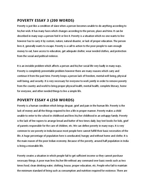 what is poverty essay Epub