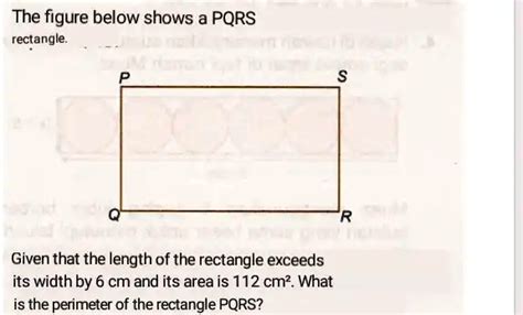 what is the perimeter of rectangle pqrs