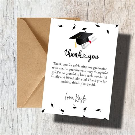 what to write on thank you cards for graduation