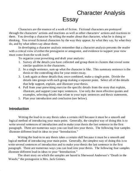 what will a good character analysis essay do Doc