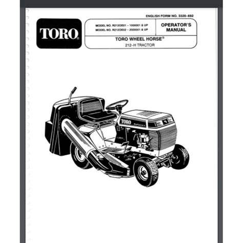 wheel horse 212 h manual PDF