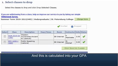 when can you drop classes in college