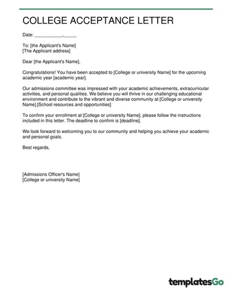 when does colleges send acceptance letters