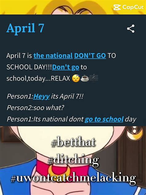 when is national don't go to school day