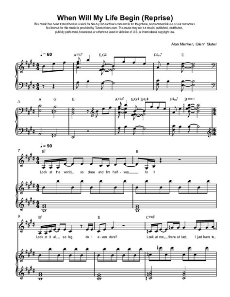 when will my life begin reprise sheet music free pdf PDF