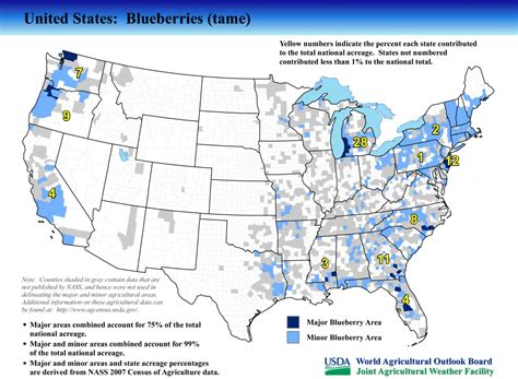 where are blueberries grown in georgia map