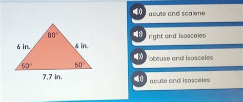 which best describes the triangle