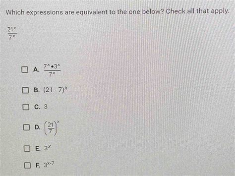 which expression is equivalent to the expression below