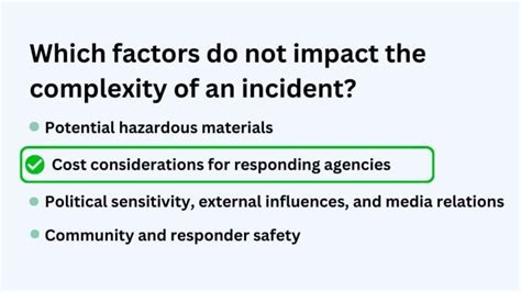 which factor does not impact the complexity of an incident