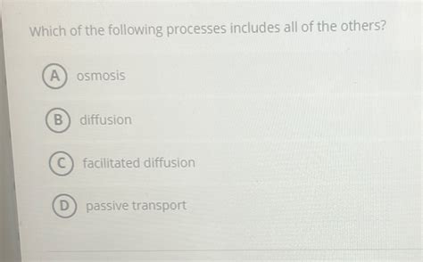 which of the following processes includes all the others