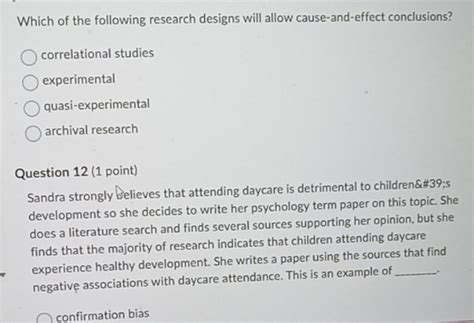 which of the following research designs will allow cause-and-effect conclusions