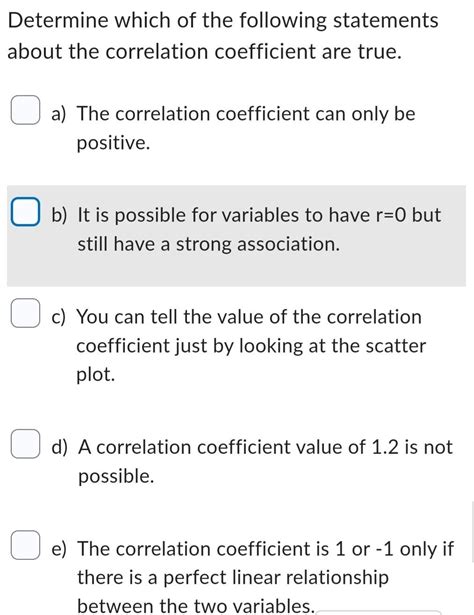 which of the following statements about correlation is true