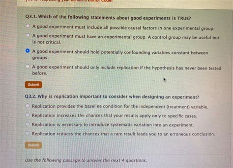 which of the following statements about good experiments is true