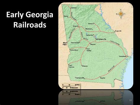 which region of georgia uses railroads most