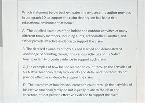which statement best evaluates the inclusion of details about korea