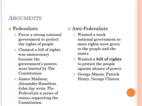 which statement reflects the federalists view on abuses of power