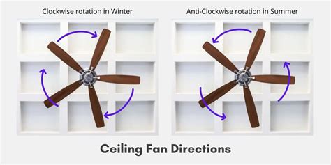 which way does a fan spin in the winter