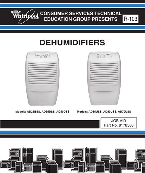 whirlpool dehumidifier ad25gusx manual PDF