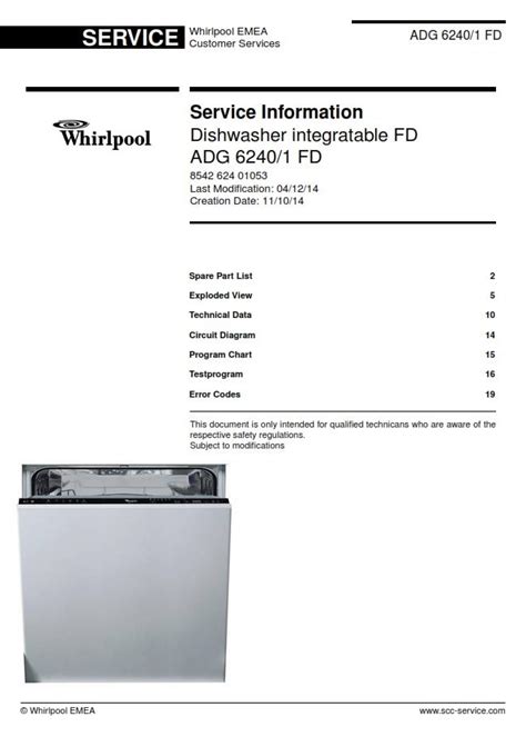 whirlpool dishwasher service manuals adg Doc