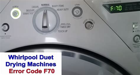 whirlpool dryer error codes f70 Reader