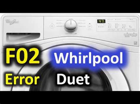 whirlpool duet f02 code PDF