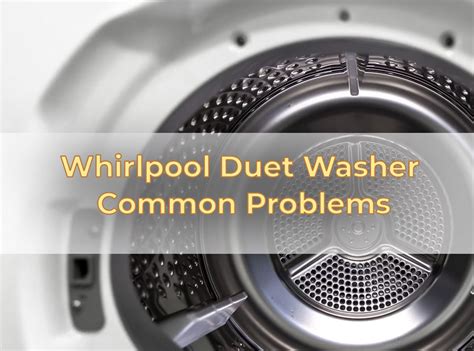 whirlpool duet washer problems Epub