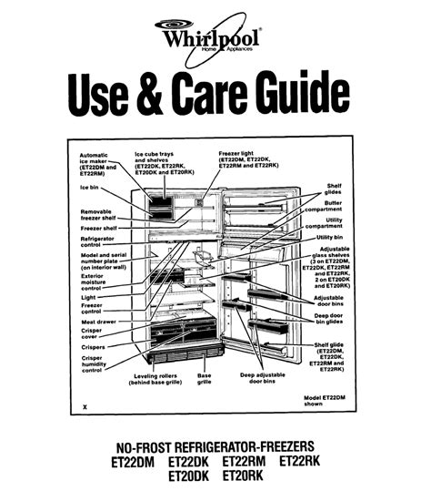 whirlpool ev187nyrv freezers owners manual Doc