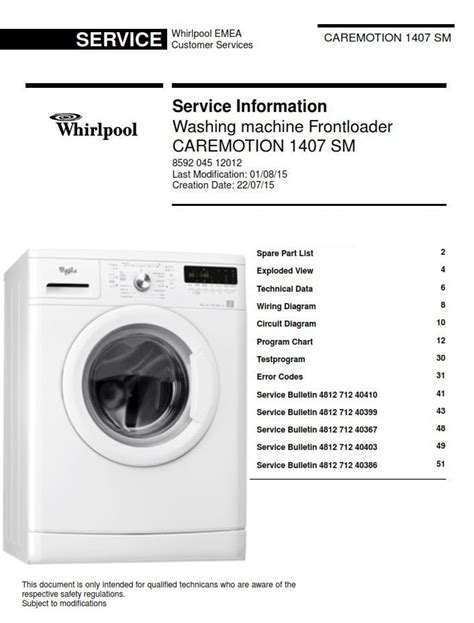 whirlpool front loading automatic washer manual Doc