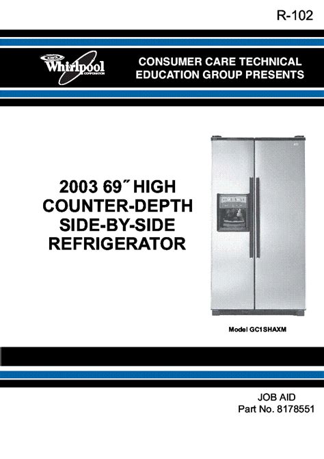 whirlpool gb9fhdxw refrigerators owners manual Kindle Editon