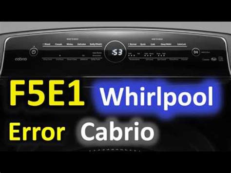 whirlpool oven error code f5e1 Epub