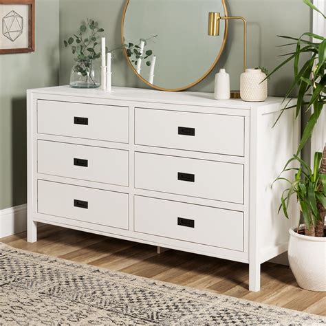 white 6 drawer dresser