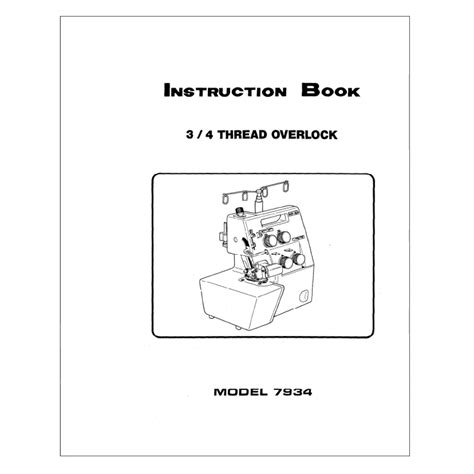 white 7934 overlock machine manual PDF