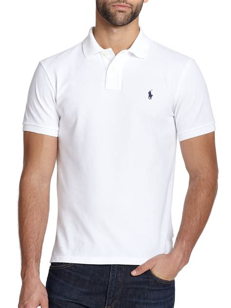 white Ralph Lauren polo shirt