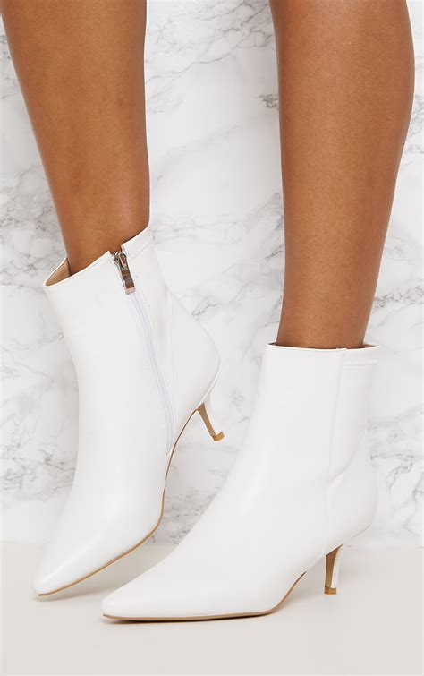 white ankle boots