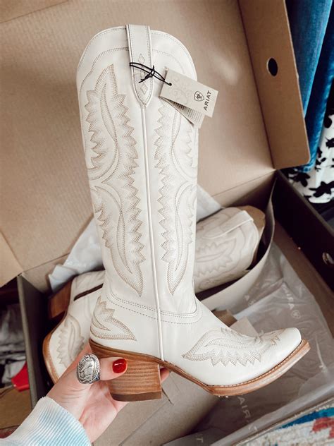 white ariat boots