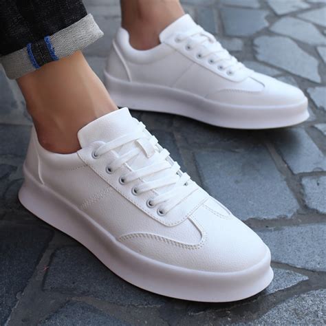 white casual sneakers