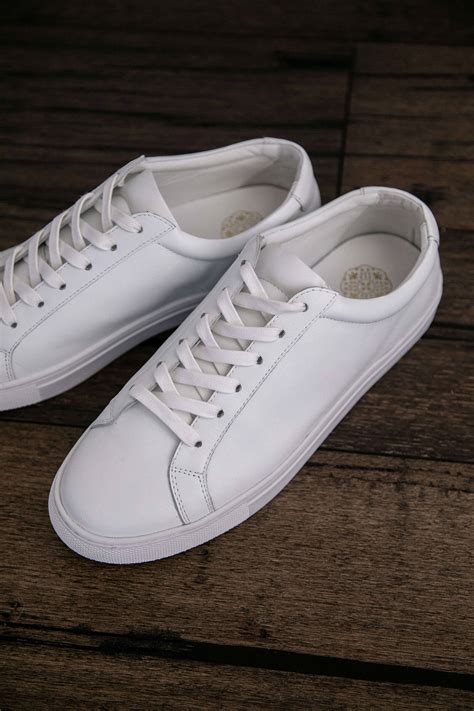 white leather sneaker