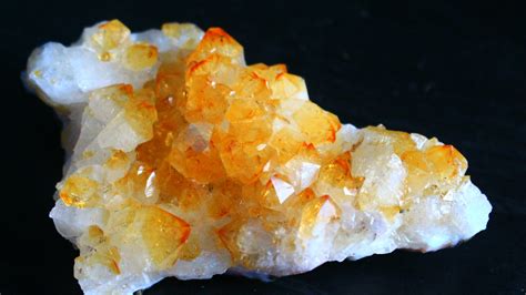 white orange crystal