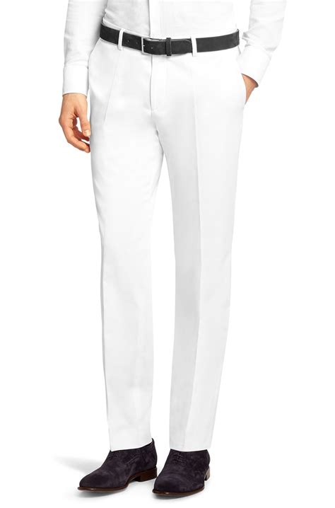 white slim fit dress pants mens