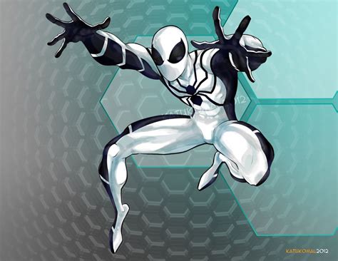 white spiderman