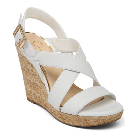 white wedge sandals