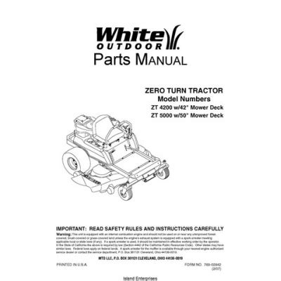 white zero turn mower manual Epub