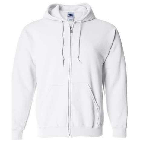 white zip up hooded sweatshirt