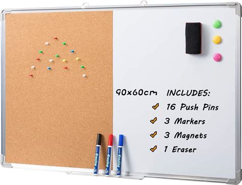 whiteboard with corkboard