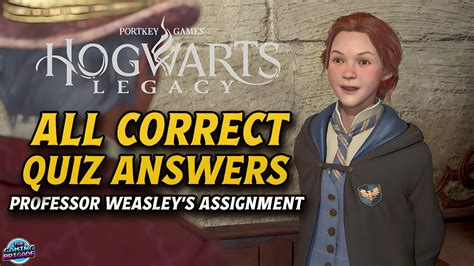 who answers all the questions in class in hogwarts legacy