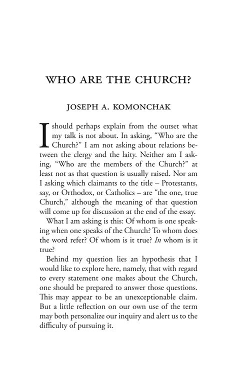 who are the church? pere marquette theology lecture PDF
