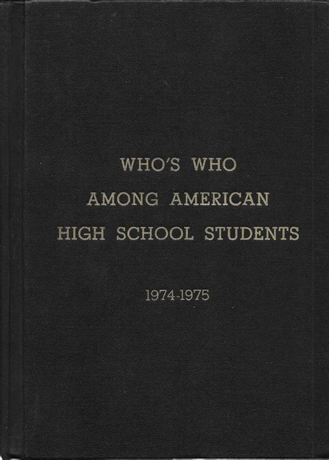 whos who among american high school students 1974 1975 Reader