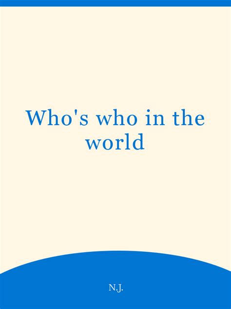 whos who in the world 1997 14th ed issn 0083 9825 PDF
