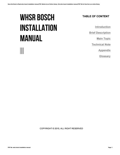 whsr pdf bosch installation manual Doc