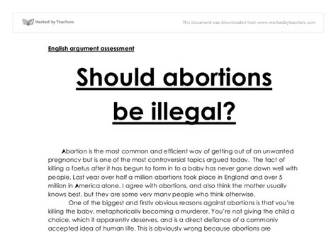 why abortion is bad essay Reader